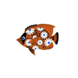 Brown Floral Angelfish